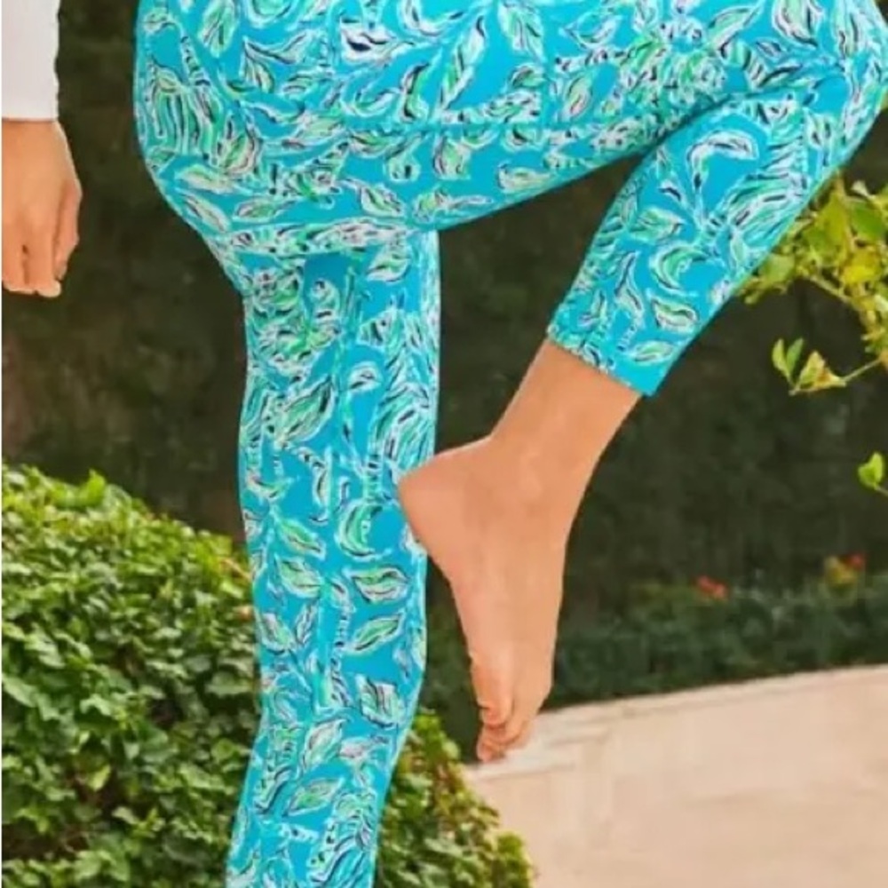 Lilly Pulitzer Luxletic Blue and Green Leggings